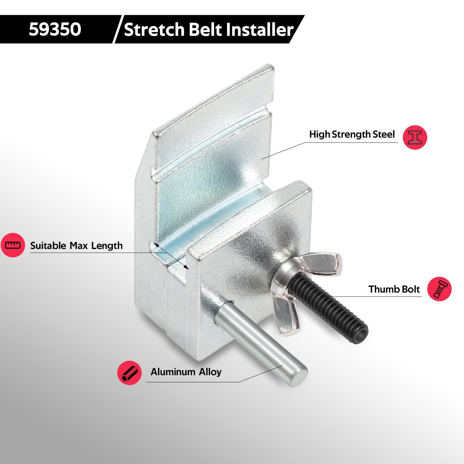 59350 Stretch Belt Installer Tool for Extra Deep Double Pulleys