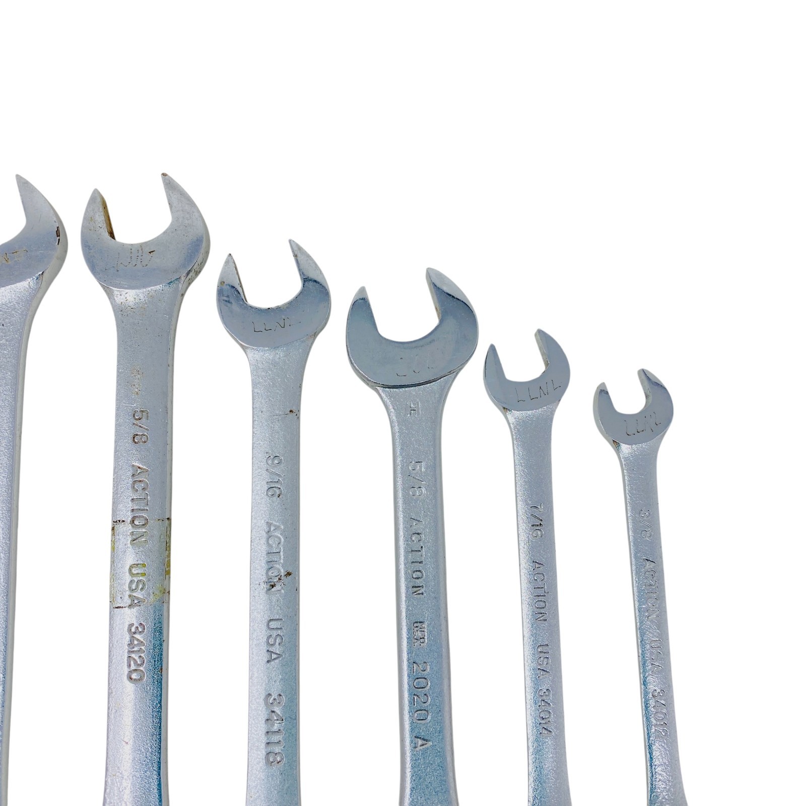 Action USA Combination Wrench Lot Set SAE Mechanics Hand Tools, 9 Pcs