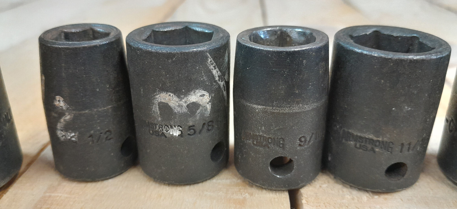 ARMSTRONG IMPACT 15 piece Socket 1/2″ drive, 6 point, 3″ depth to 1 1/2″ –