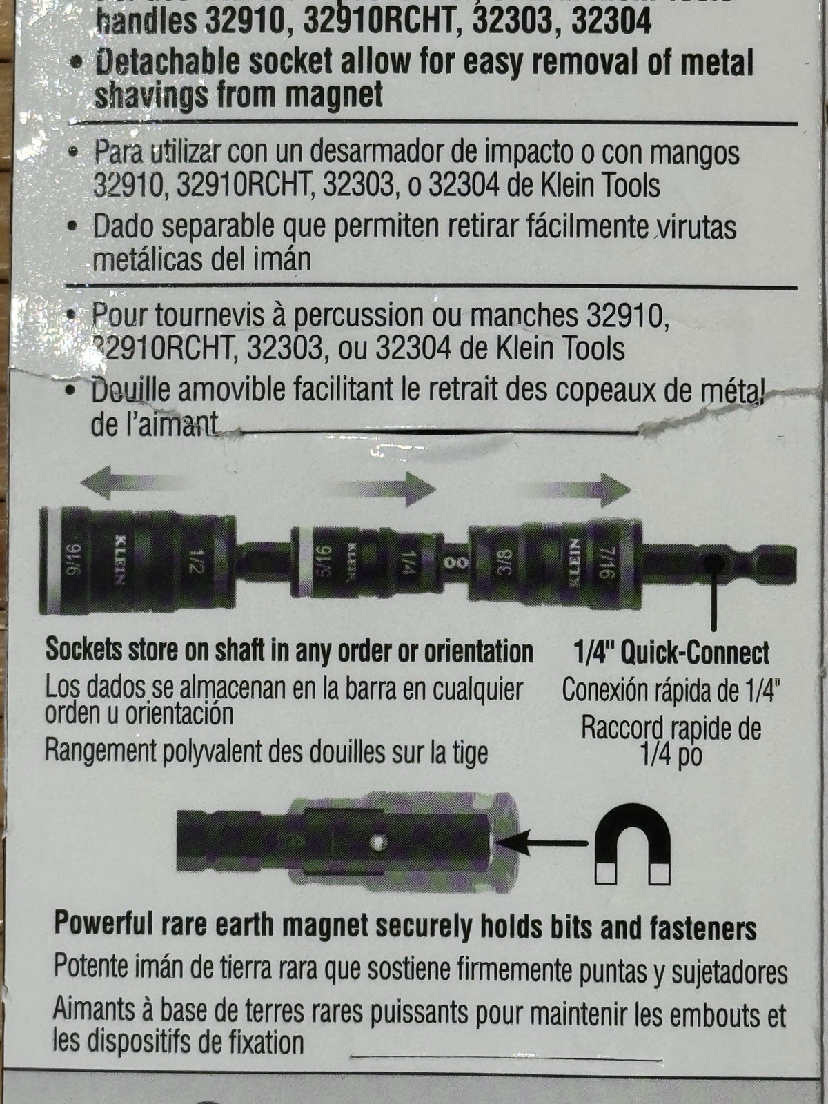 Flip Socket Set 7-in -1 Klein Tools 32933 (SAE) Impact Driver