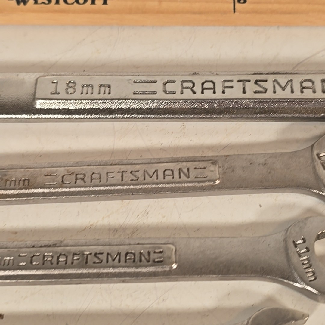 Craftsman Combination Wrench Set 6pc 42911-42916 8mm 9mm 10mm 11mm 12mm & 18mm
