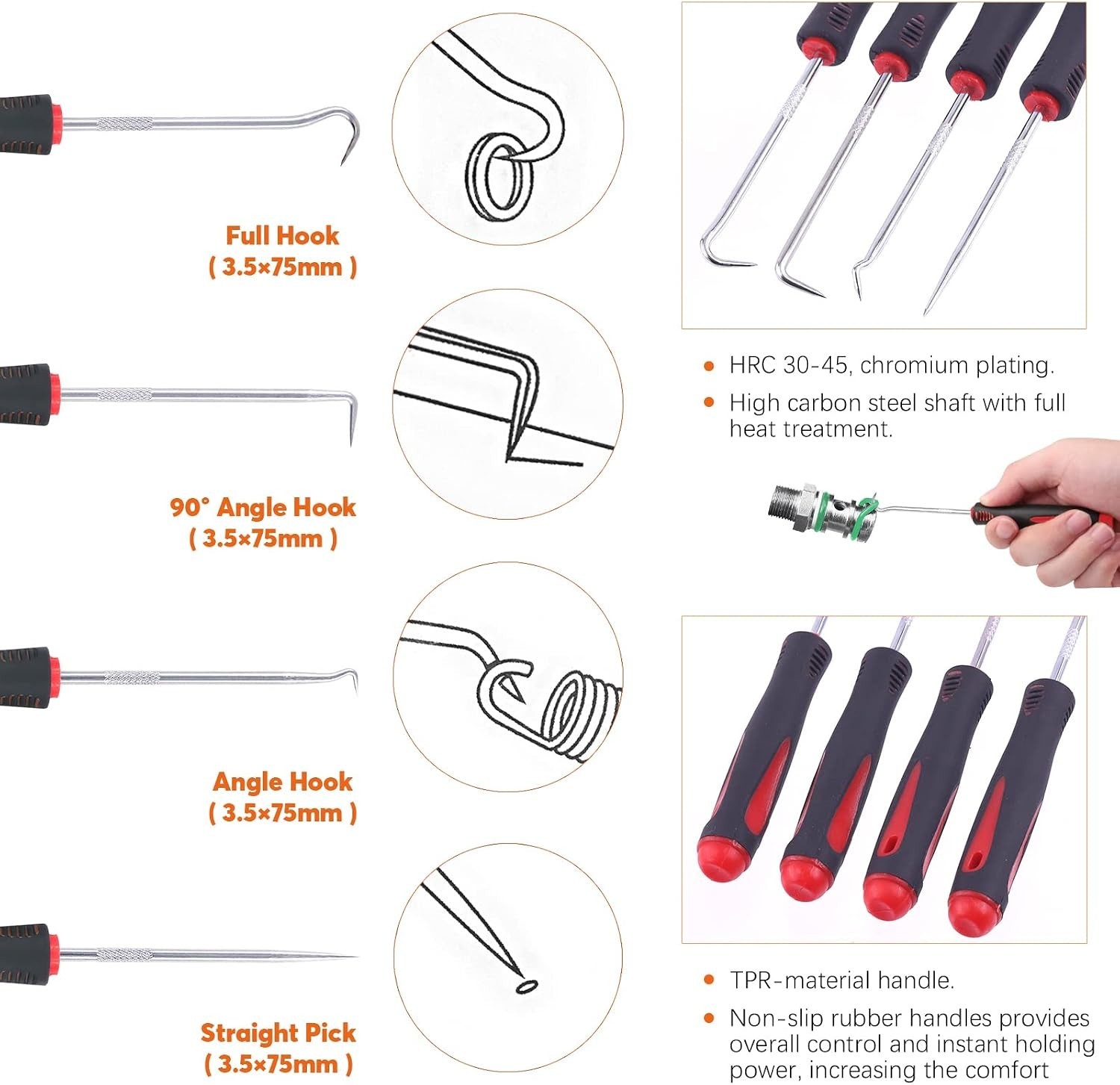 Versatile 8Pc Circlip Pliers Kit for Automotive Maintenance