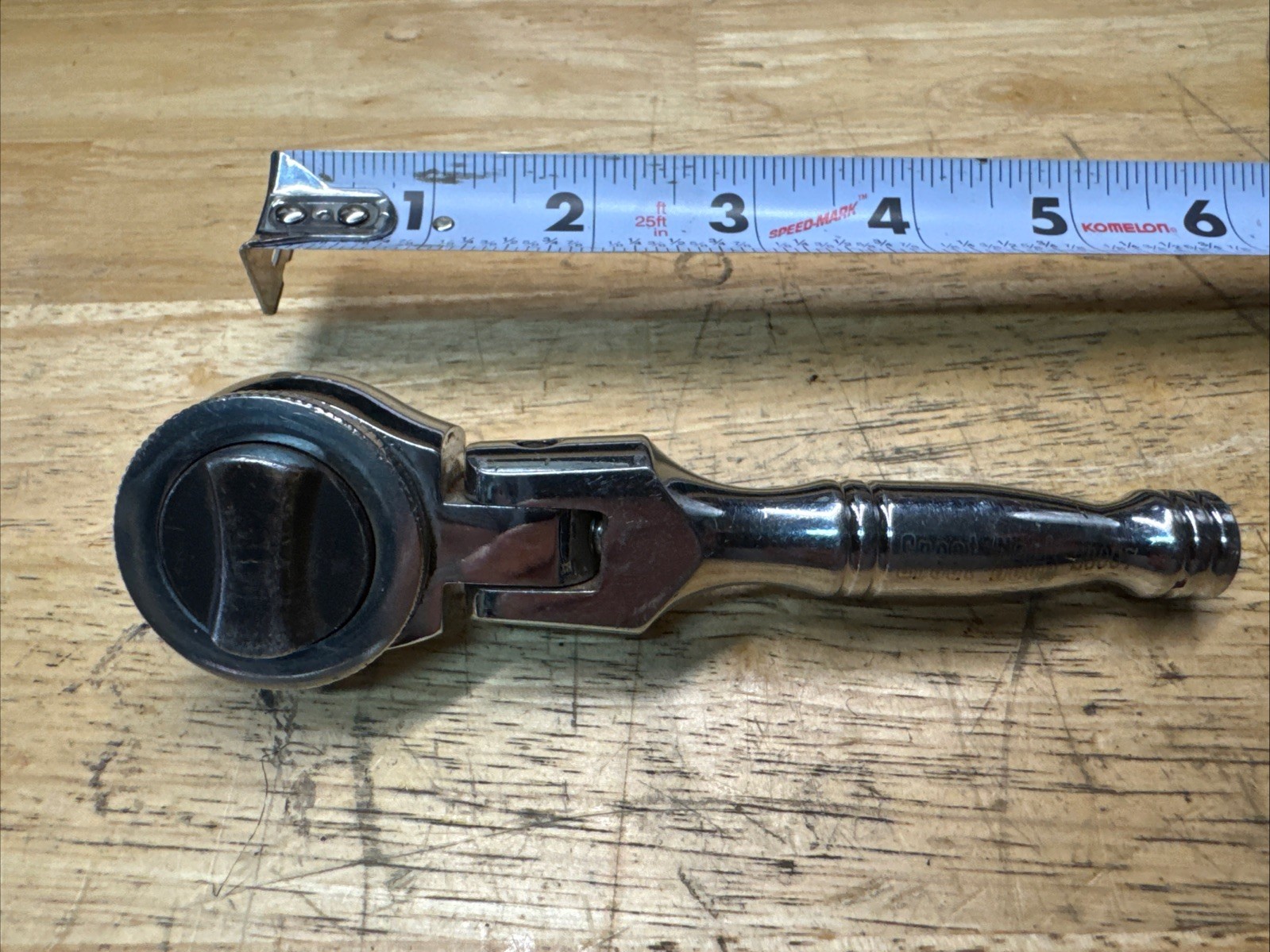 Stubby Flex-Head 3/8″ Drive Ratchet Unbranded 5″ Long Nice! Works Great!