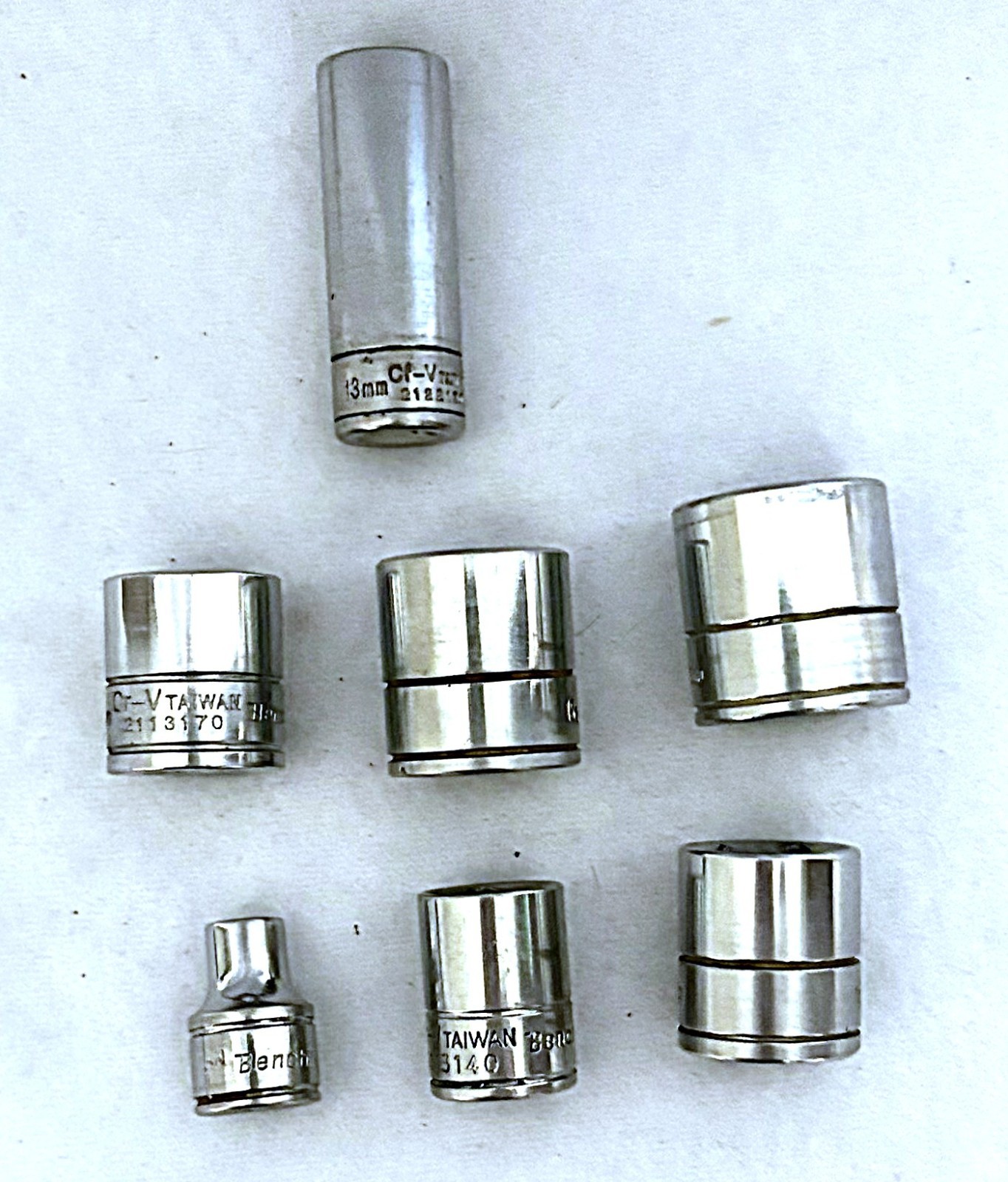 Benchtop Set of 7 Sockets Metric 3/8″ Drive Shallow & Deep