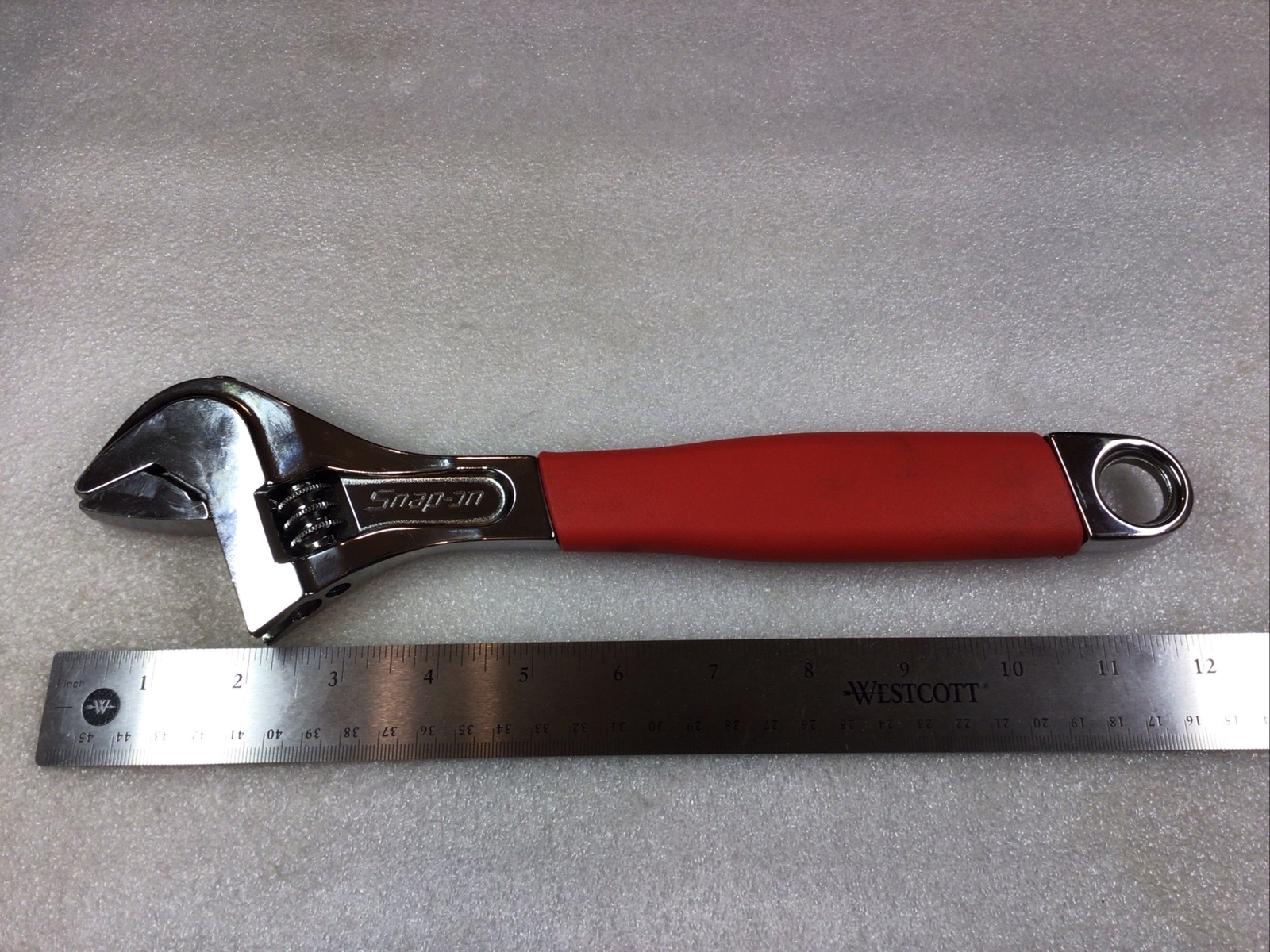 Snap On FADH12C – Flank Drive+ Adj. Wrench, 12” or 300mm, Red Soft Grip-USA-NICE