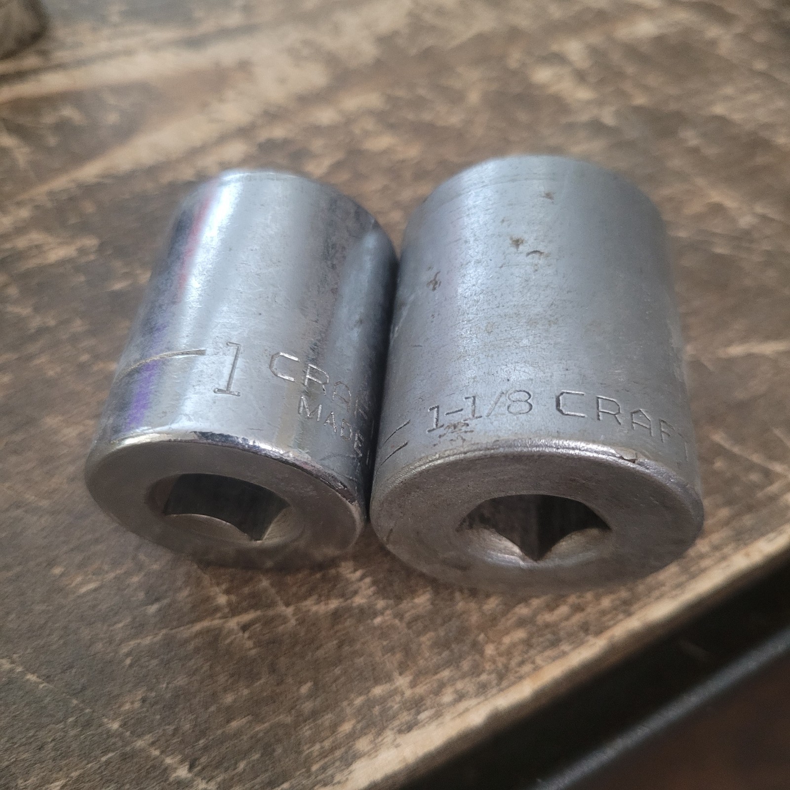 Vtg Craftsman 9pc 1/2″ Drive SAE 12 PT Shallow Sockets & Swivel Extension V VV