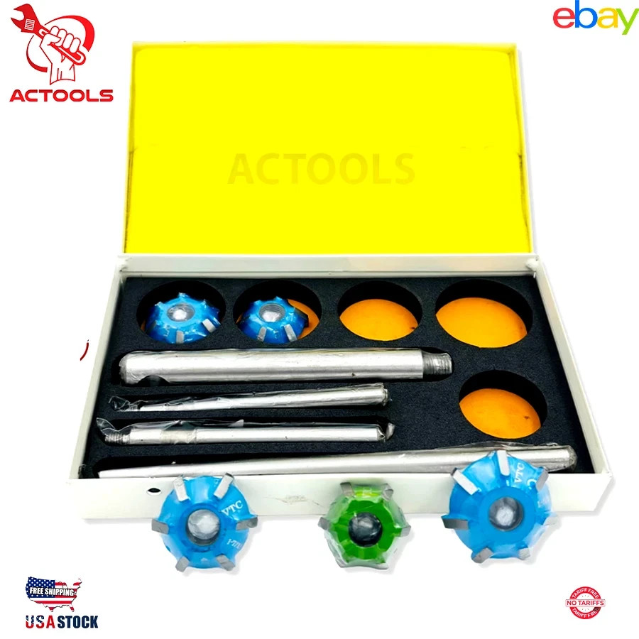 New Carbide Tipped Valve Seat Cutter 5 Pcs Set For Vintage & Modern Car & Bikes