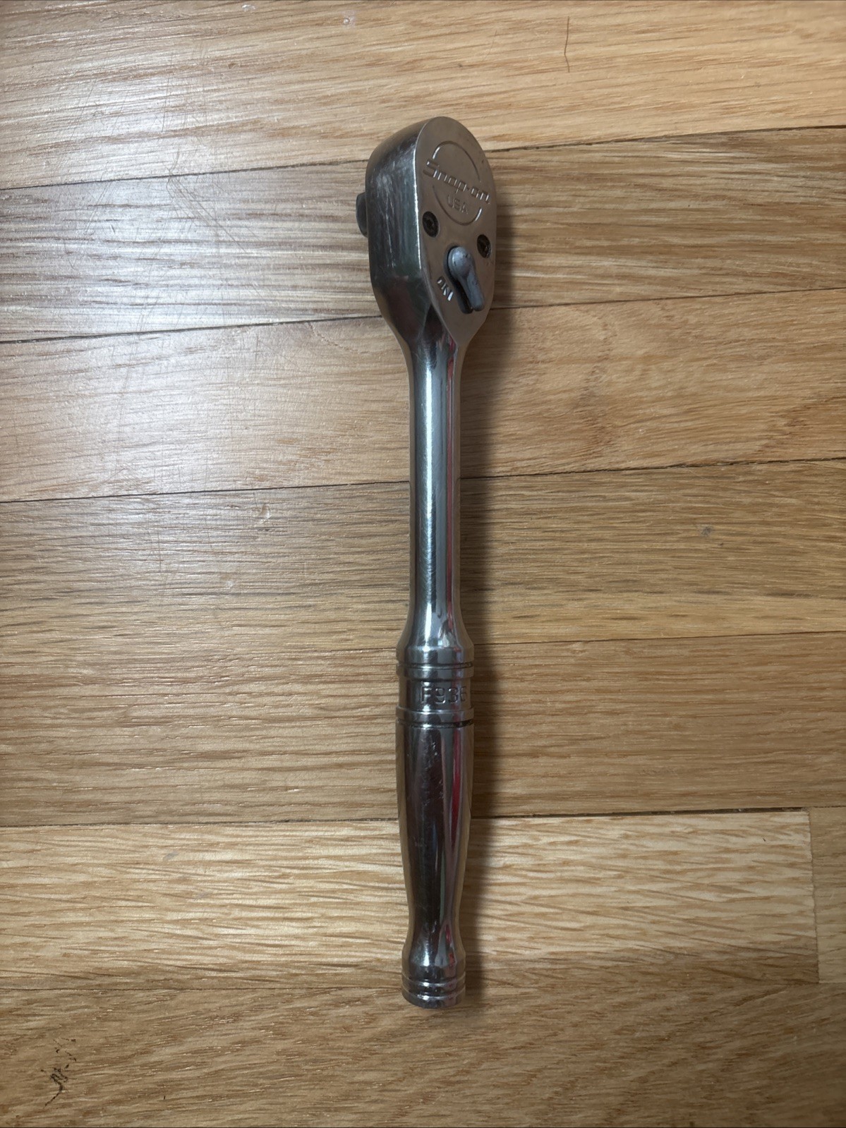 Snap-On F936 3/8″ Drive Fixed-Head Ratchet Chrome Handle USA
