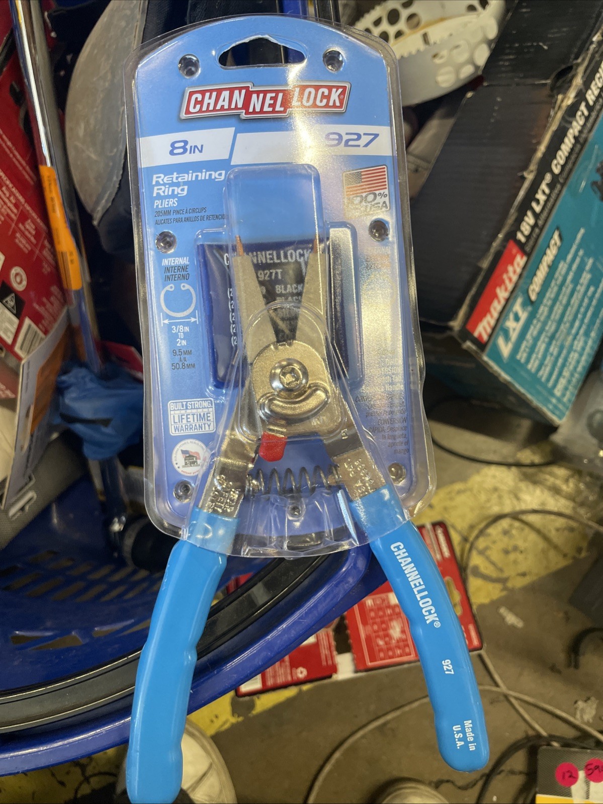 Channellock 8″ Int/ Ext Snap Ring/ Retaining Ring Pliers w/Assorted Tips USA 927