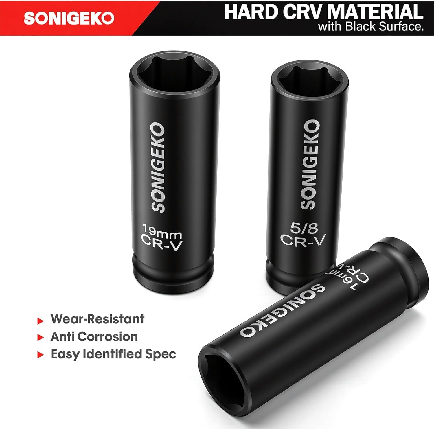 30Pc 1/2″ Drive Impact Socket Set Deep SAE Metric CR-V Extension Bar Ratchet Cas