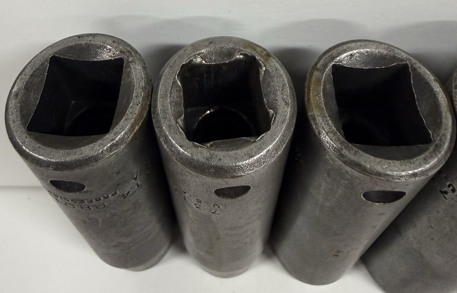 6 Proto Professional Deep Impact Socket 1/2 Drive 12 Pt Point 7/16” to 15/16”