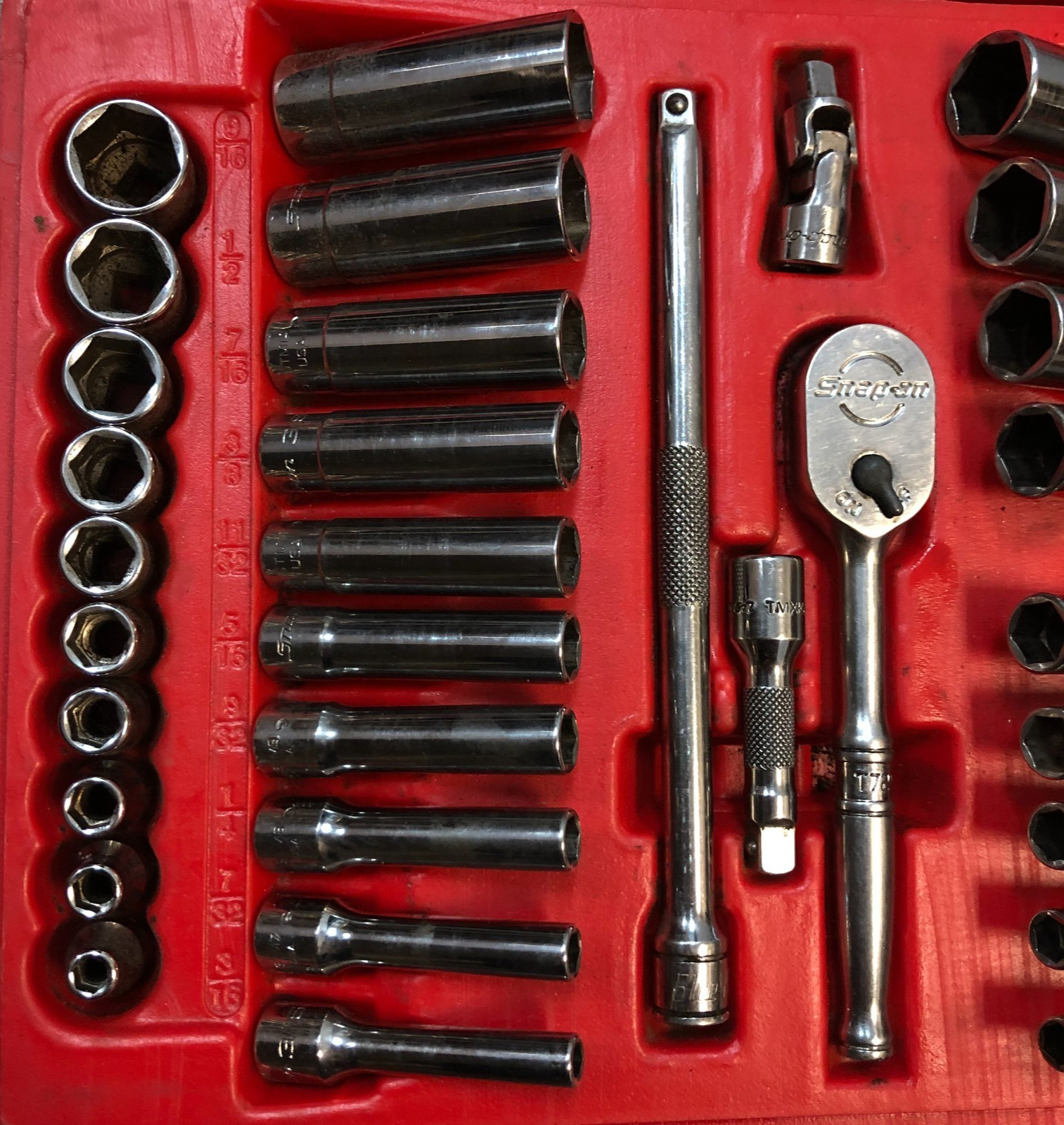 Snap-on PB99A General Service Metric/SAE 6 Point 44 Piece Set MISSING ONE