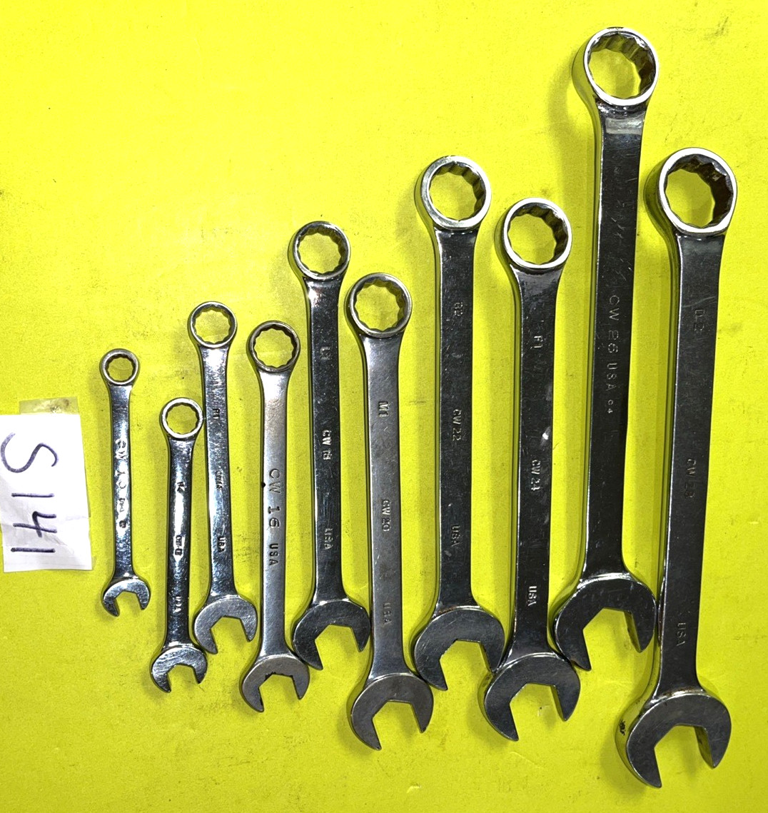 MAC TOOLS 10 PIECE SAE. STANDARD COMBINATION WRENCH SET 12 POINT 5/16 TO 7/8