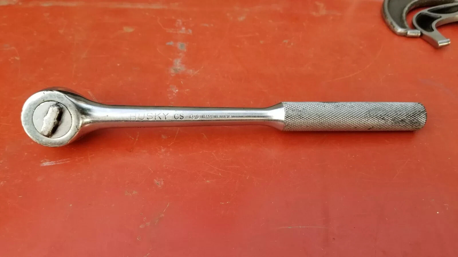Vintage Husky Set CS43 Ratchet + CS70 Breaker T Bar USA 9″ Long Sliding Head VG