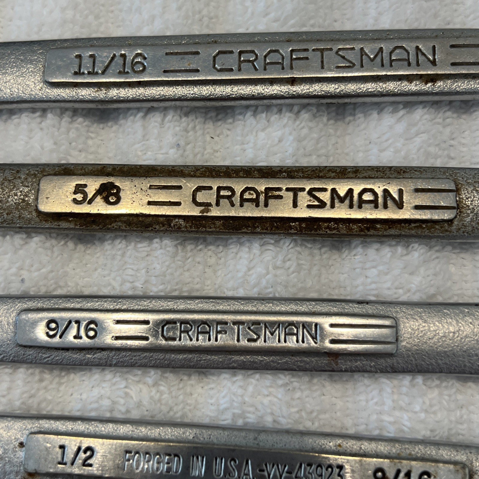 Craftsman Mixed Lot Of 8 Combination and Box End SAE Wrenches VV Series