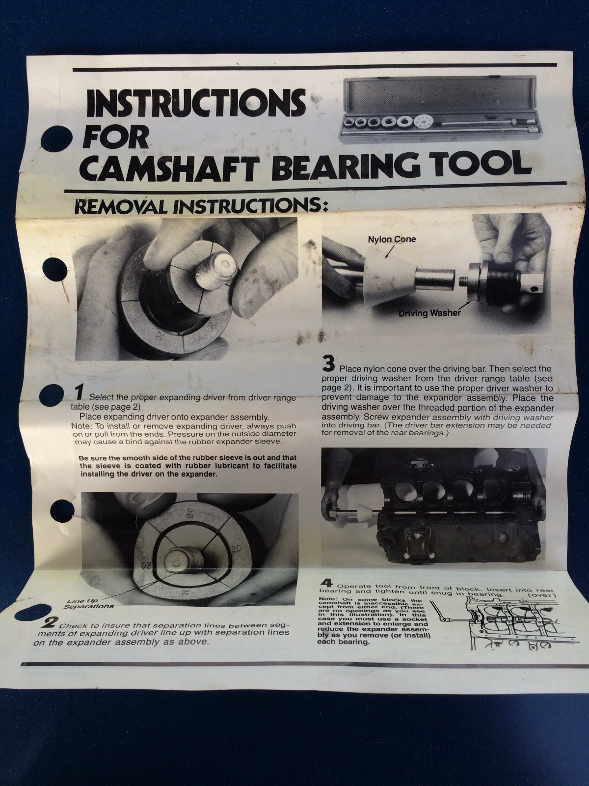 Lisle camshaft bearing tool set model 18000