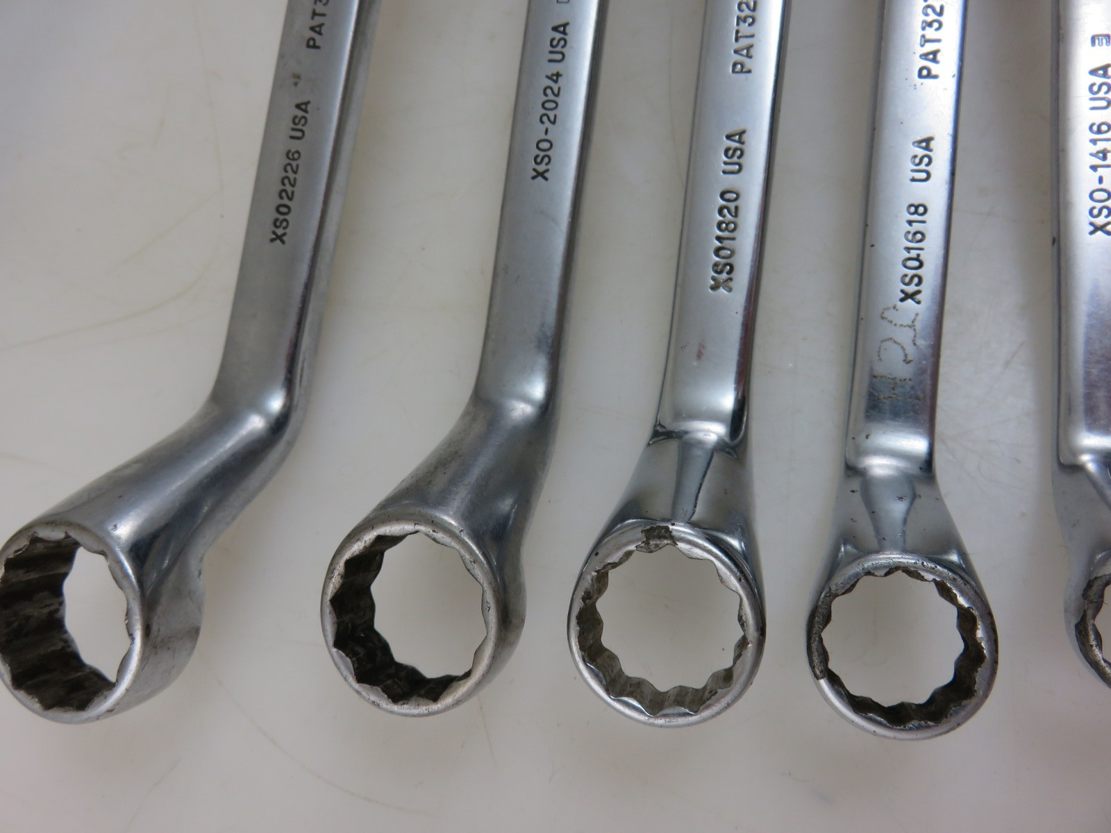 Snap-On XSO SHORT 60° Offset Box End Wrench 7pc Set 5/16″-13/16″ Vintage