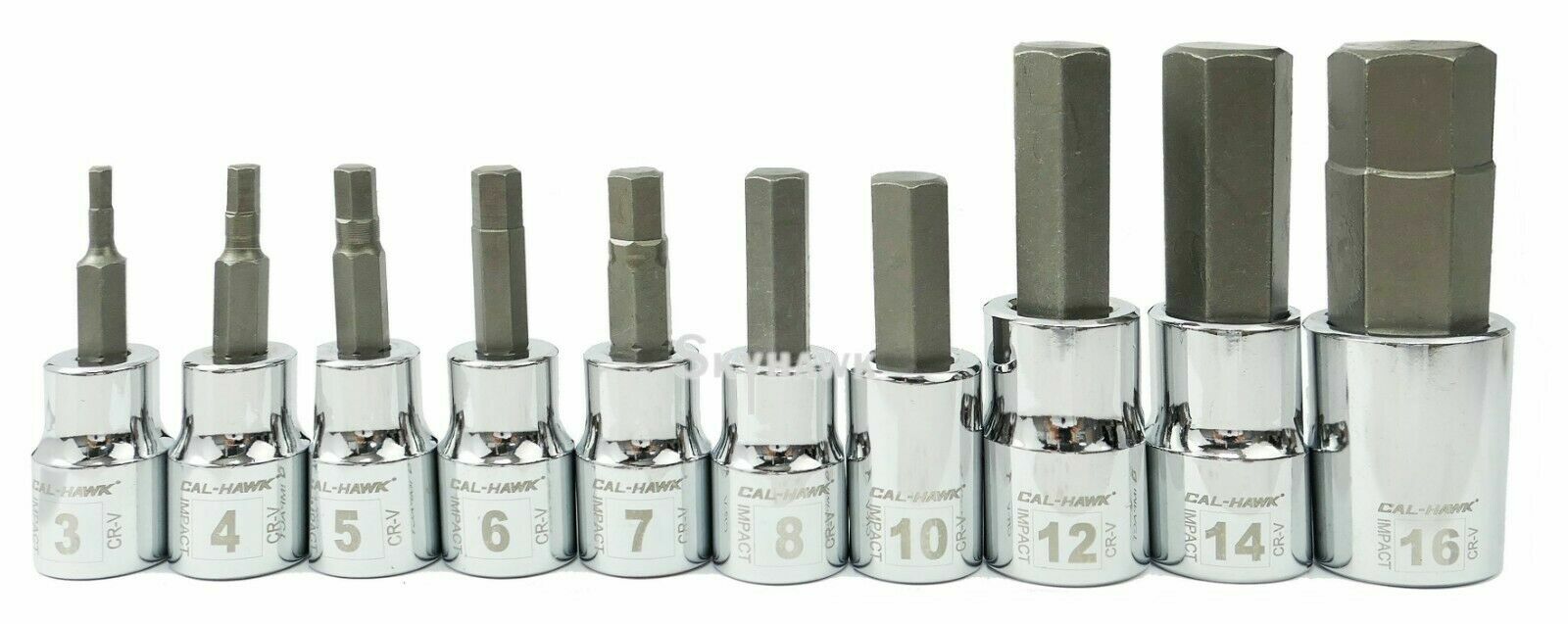 20pc Drop Forged SAE + Metric 3/8″ & 1/2″ Drive Hex Bit Allen Head Socket Bundle