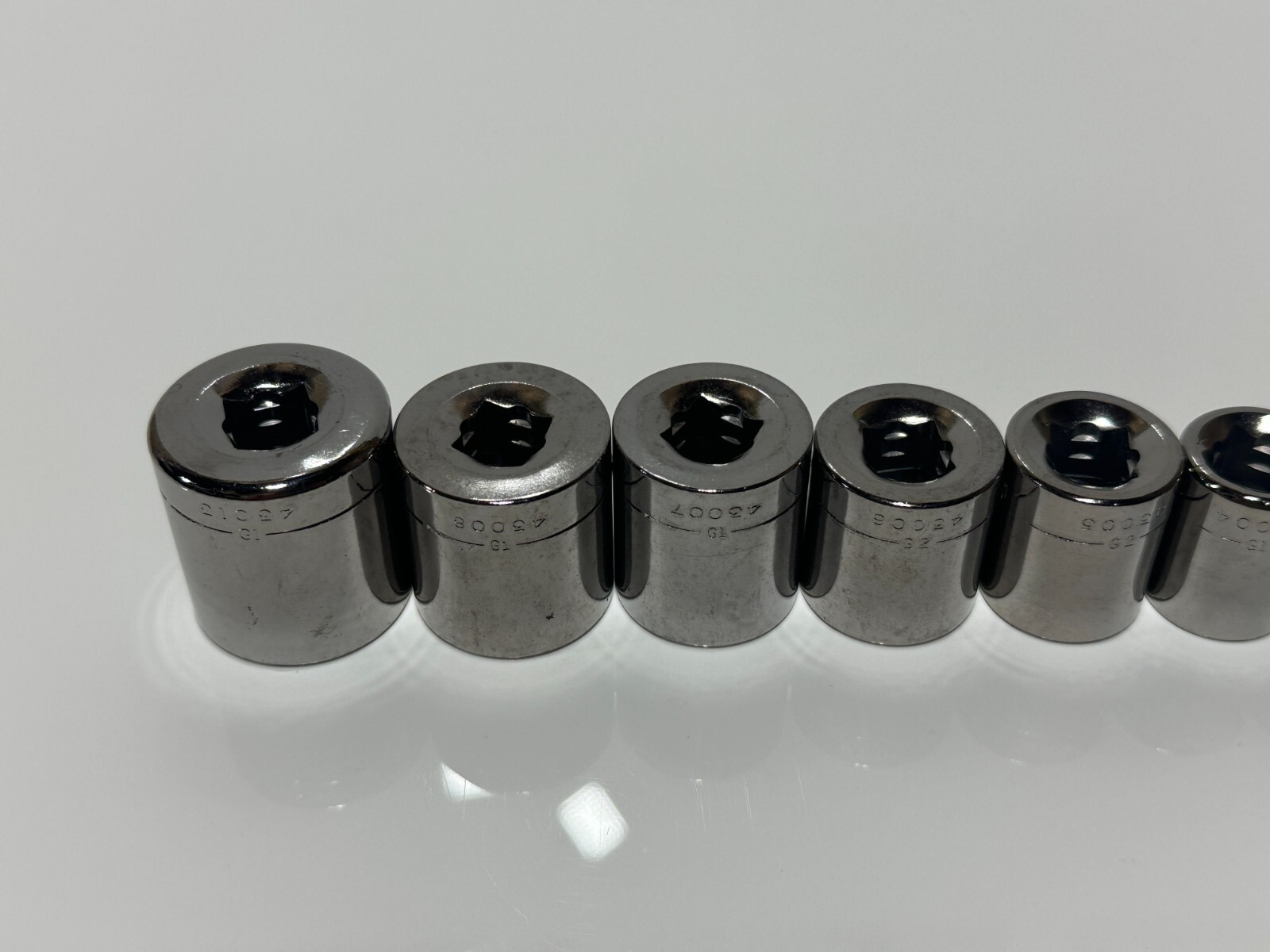 NOS Craftsman Tools USA G-Series 11pc SAE Shallow Socket Set, 6 Point 3/8” Drive