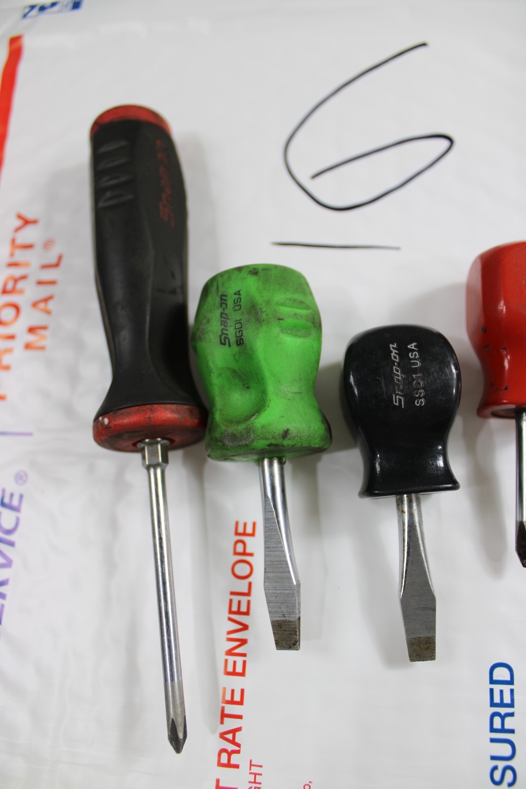 Snap On and MAC Stubby and Regular Screwdriver Lot Flat Slotted Tip Phillips