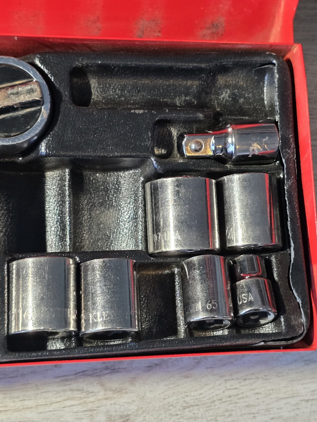 Klein Tools Vintage 3/8” Socket Set Ratchet 65720 16pc Tool Set With Case USA