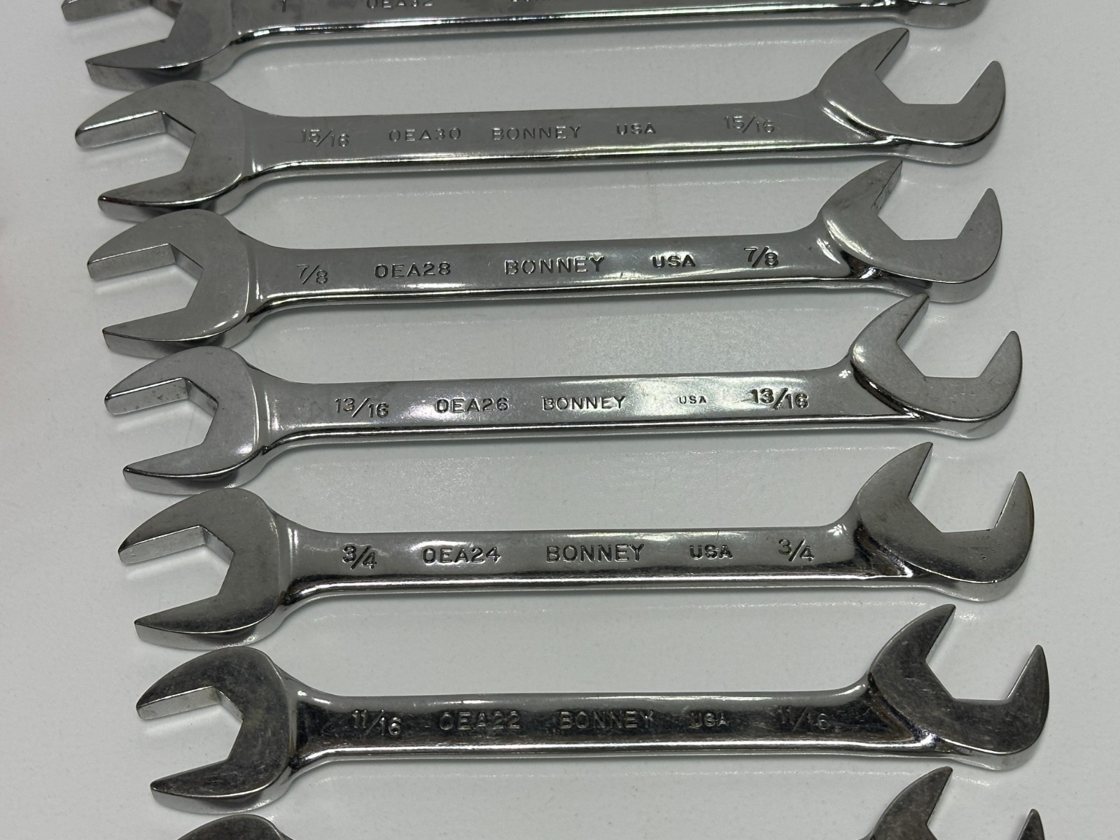 🇺🇸 Bonney Tools USA B80748 11pc SAE 3/8″-1″ Four Way Angle Open-End Wrench Set