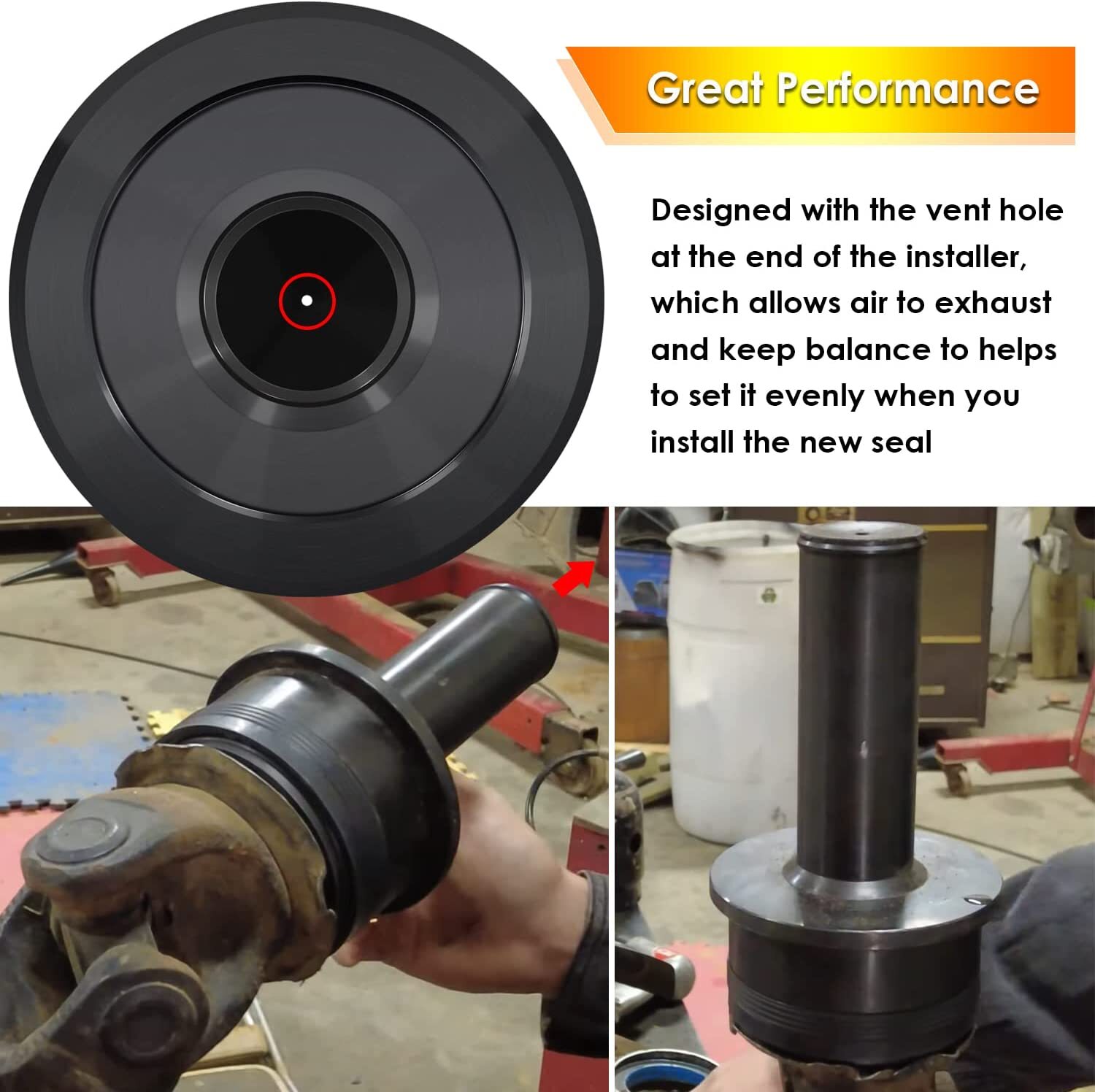 Wheel Knuckle Vacuum Oil Seal Installer Tool Similar to OTC 6697 for Ford F-250