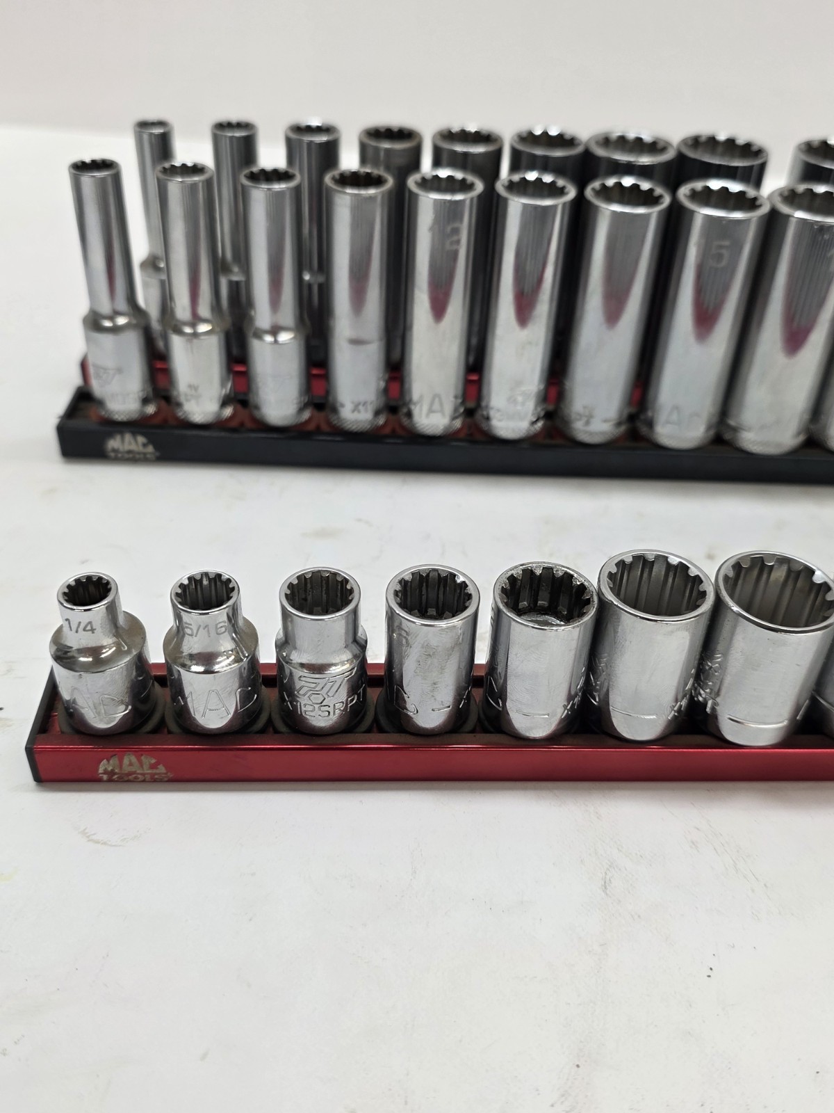 Mac Tools 3/8 Drive Spline Socket Set Metric And SAE Shallow And Deep Nice