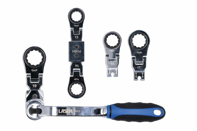 Laser 7863 Multi Head Ratchet Ring Spanner Set TS3