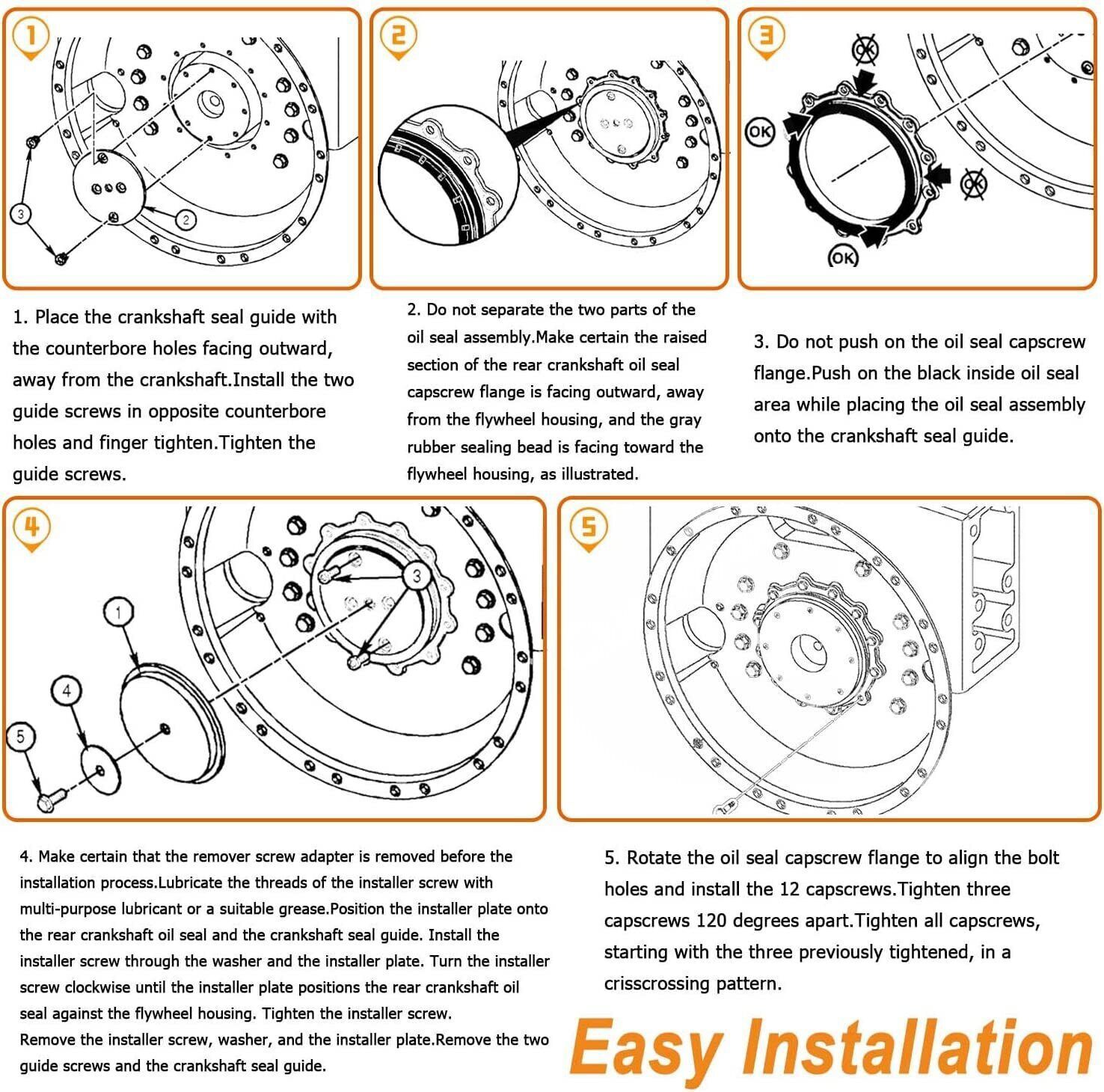 3164302 Crankshaft Rear Oil Seal Remover Installer Tool for Cummins ISM L10 G M1