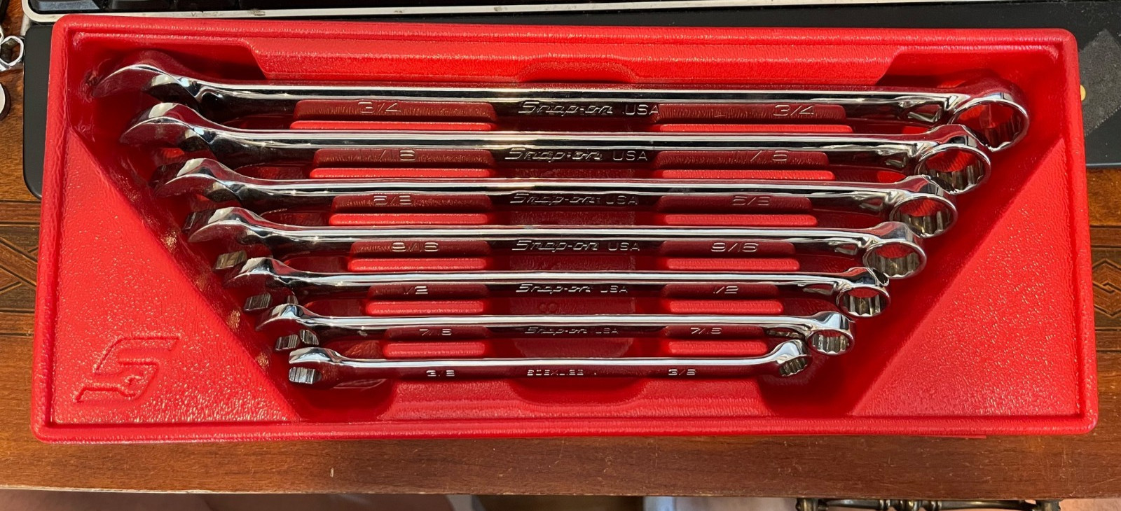 Snap-on SOEXL707B 12-Point SAE Flank Drive® Plus Long Combination Wrench Set
