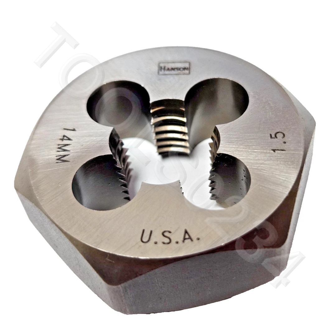 M14 X 1.5 Irwin Hex Die 6950 ZR Metric 1.4″ Hex Rethd Die 14MM Carbon Steel