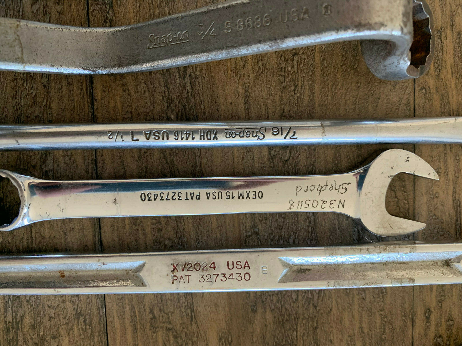11 Pieces of Snap On Wrenches Vintage and Newer Styles