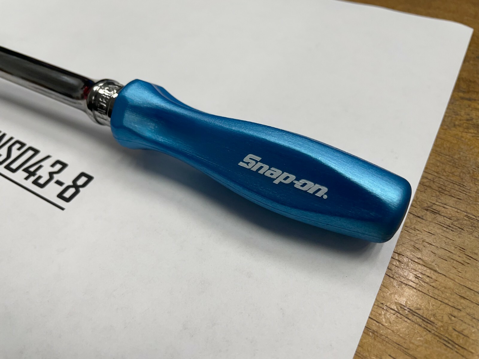 Snap-on Tools PEARL BLUE 3/8″ Drive Hard Grip Multi-Position Ratchet FHD80MPPB
