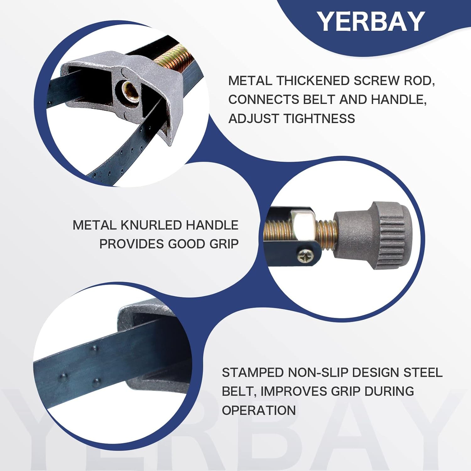 Truck Oil Filter Wrench Removal Tool Heavy Duty Adjustable Strap 9-15cm Diameter