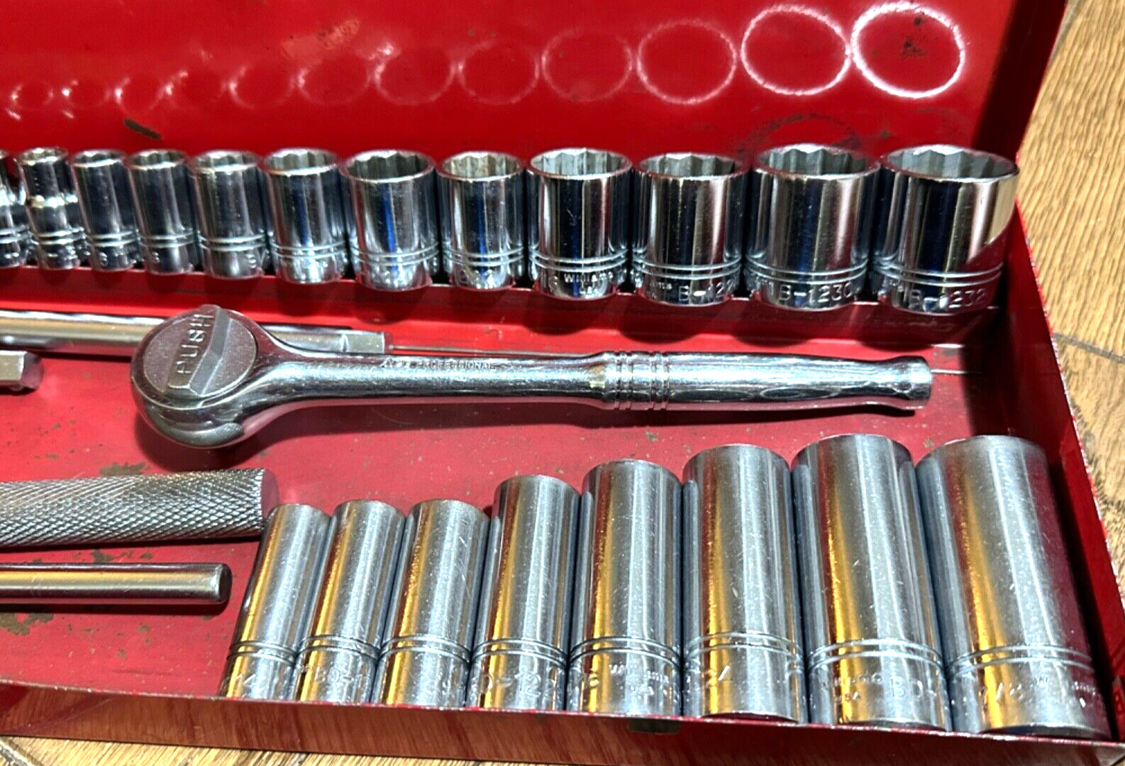 🇺🇸 Williams Tools 3/8 Socket Set General Service Extension Breaker Bar Lot Box