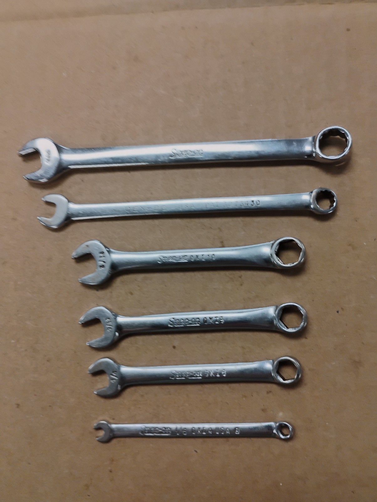 Snap On OEX Wrench Mixed Set of 6 Stubby Wrenches