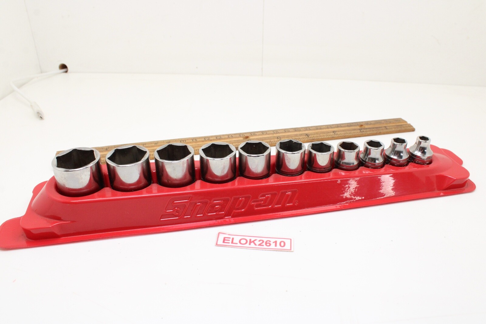Snap On FS081-FS281 1/4″-78″ 3/8″ Drive 6 Point 11 Piece Shallow Sockets Set USA