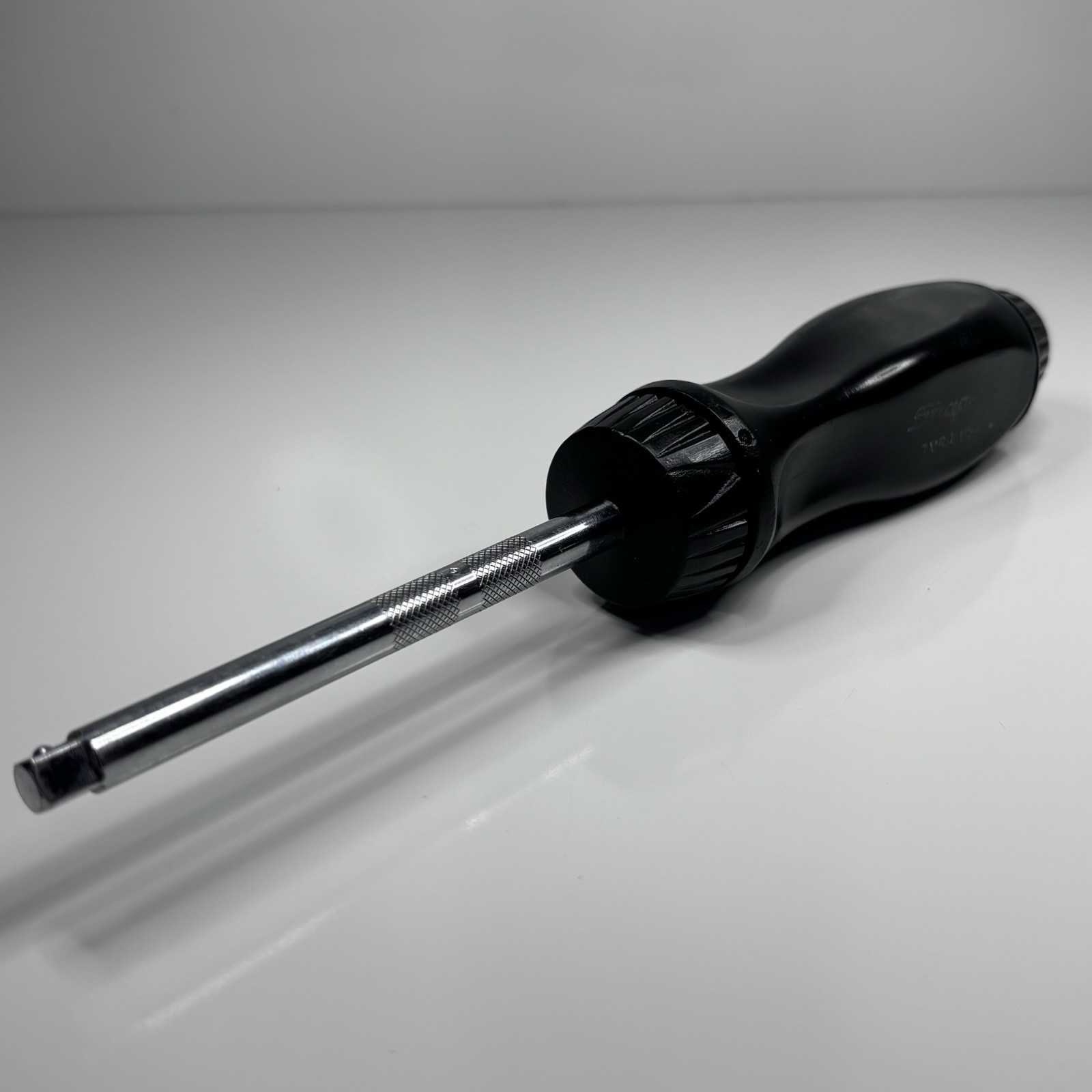 Snap On Tools TMR4 1/4″ Drive Ratcheting Spinner Handle 9” Black Hard Handle USA
