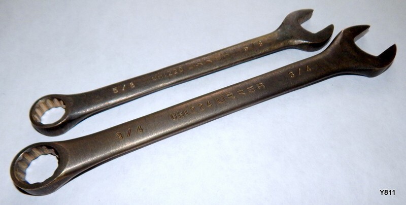 2 PCS URREA 3/4″ 5/8″ SAE 12-Point Combination Wrenches UHI220 UHI224