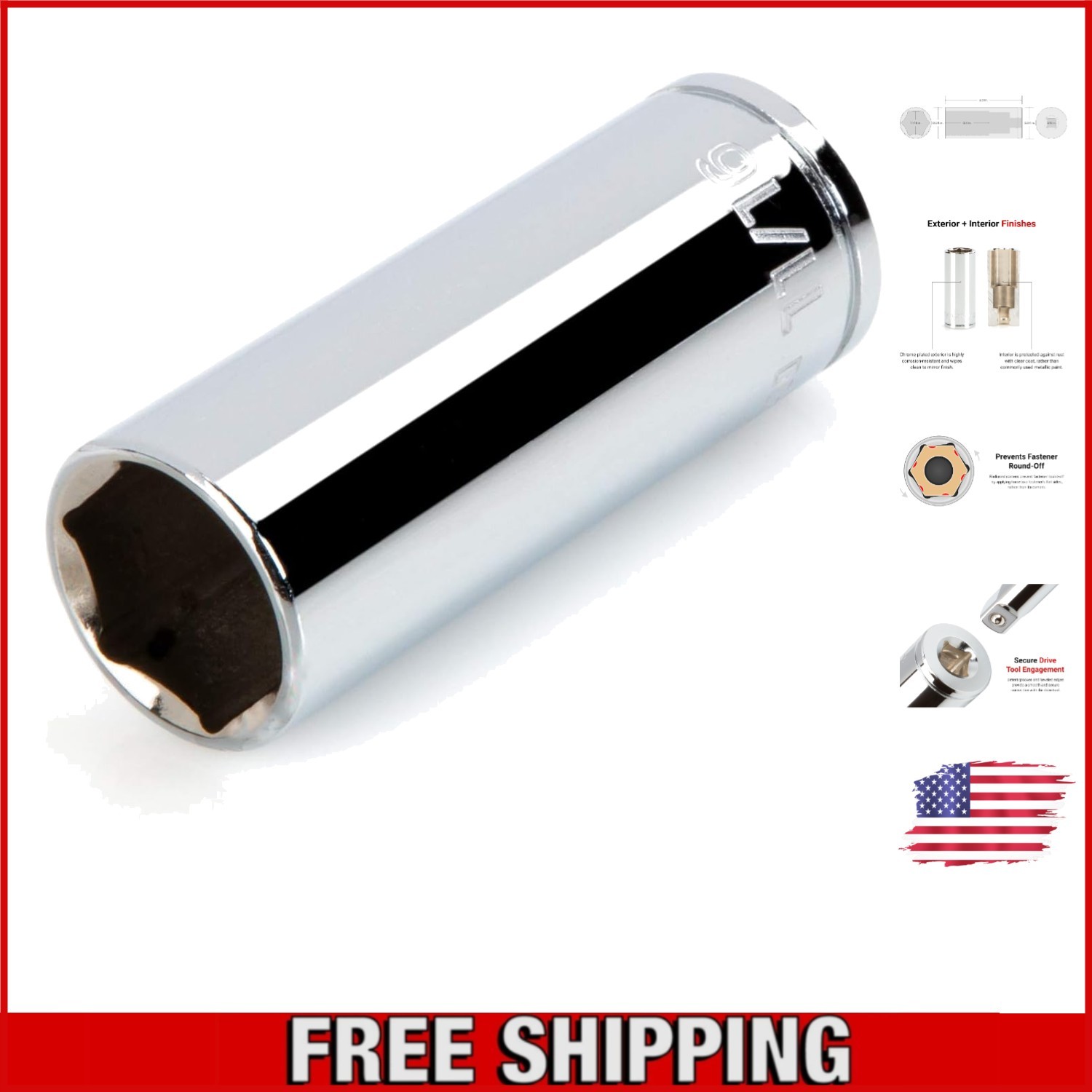 High-Performance 3/8 Inch Drive x 11/16 Inch Deep 6-Point Socket – Reliable Fit