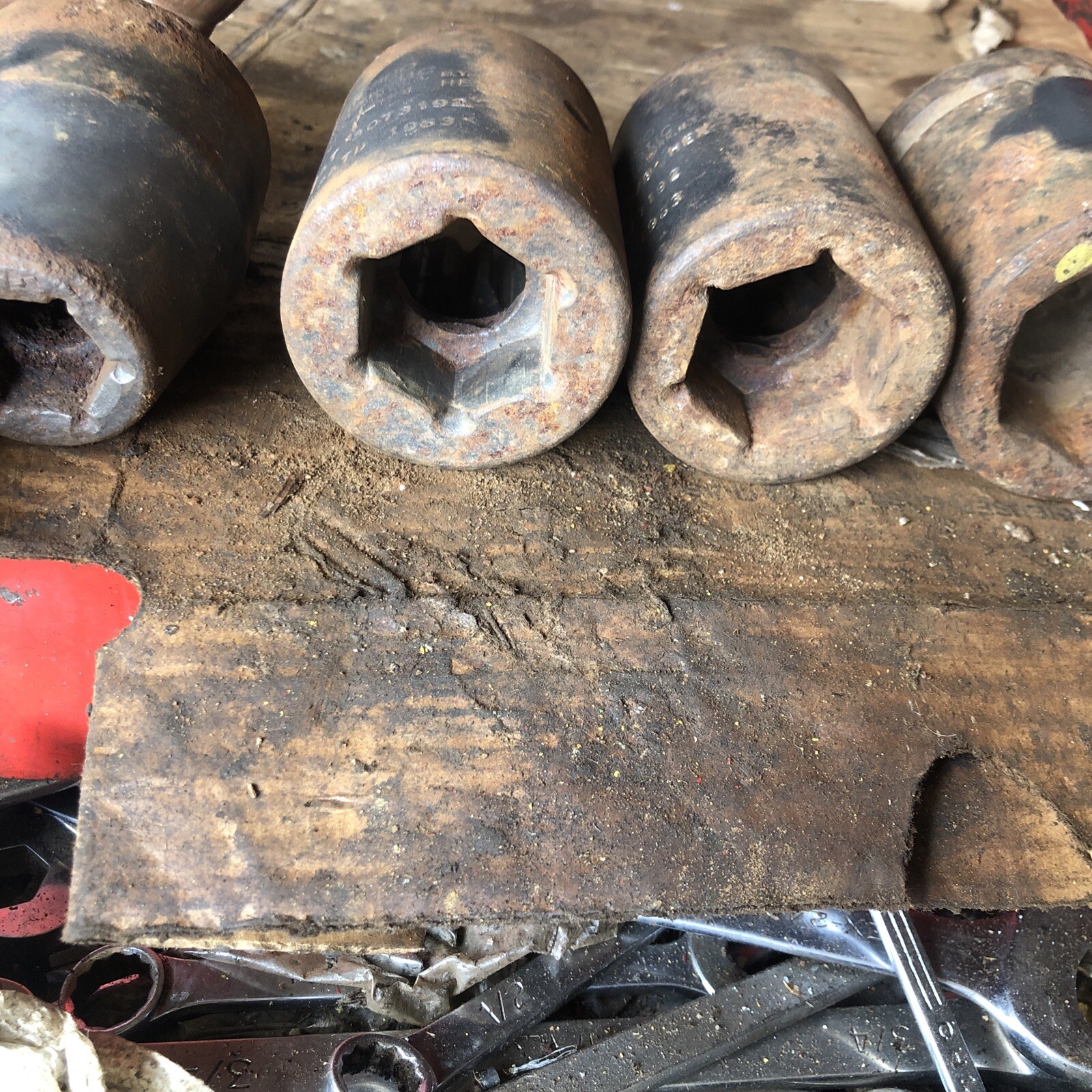 (6 Pcs) HEX SOCKET CHICAGO PNEUMATIC APEX (rough Shape Will Need Attention)