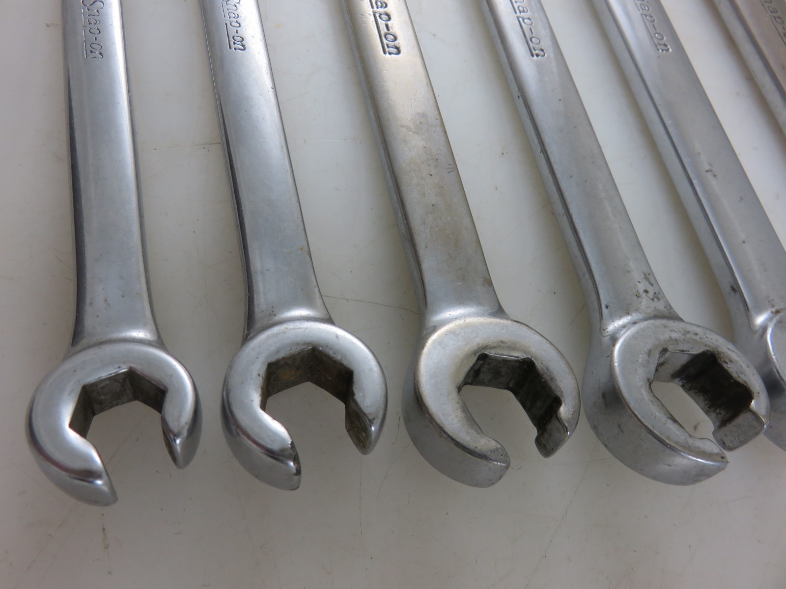 Snap-On RXS Series SAE Flare Nut Open End Wrench 6pc Set 3/8″-3/4″ **NO 11/16**