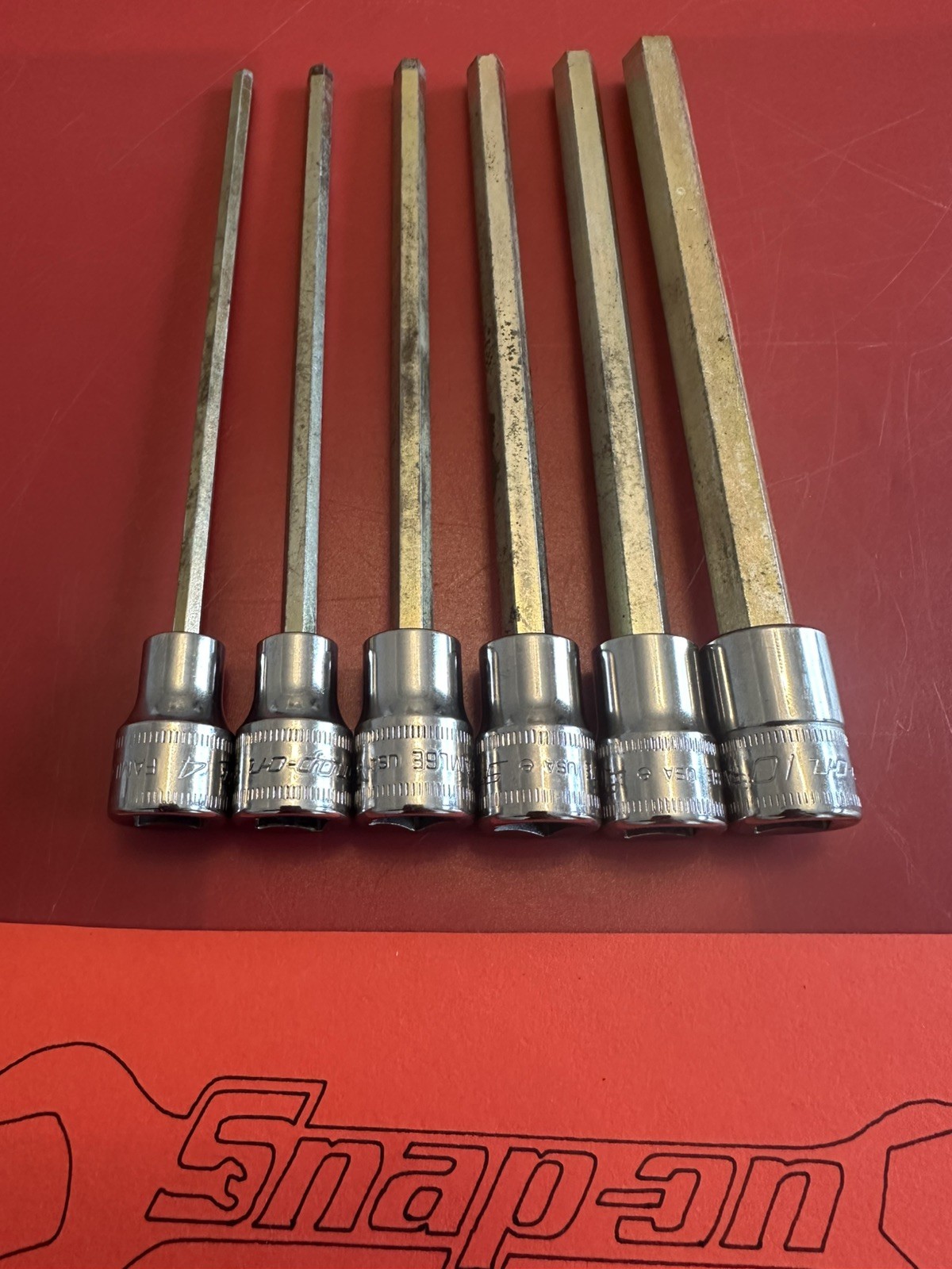 Snap On 6pc 3/8 Metric Long Allen Socket Set 4mm – 10mm 206EFAML