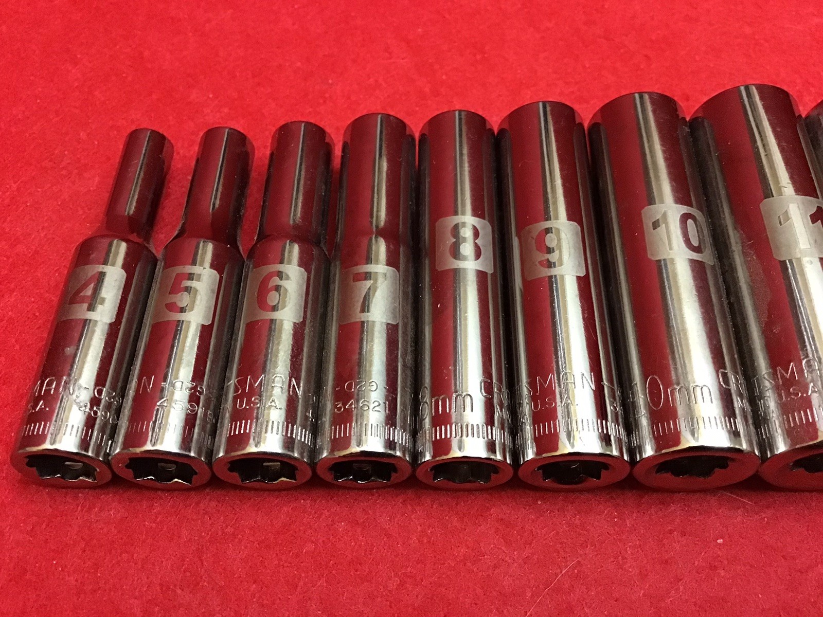 NEW CRAFTSMAN USA 1/4” DR. METRIC DEEPWELL ( 15 PC. ) SOCKET SET 4-14mm