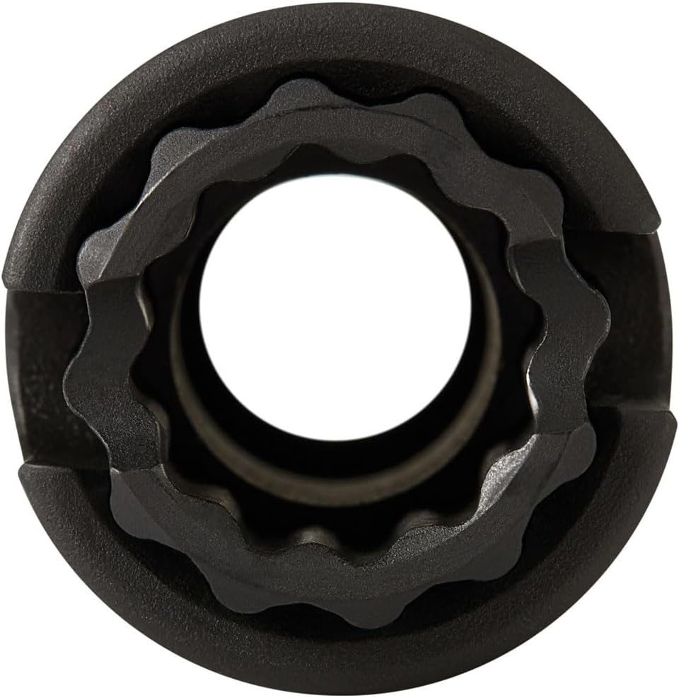 High-Torque 3-in-1 Slotted Impact Socket – 12-Point & Quick Adjustment Feature