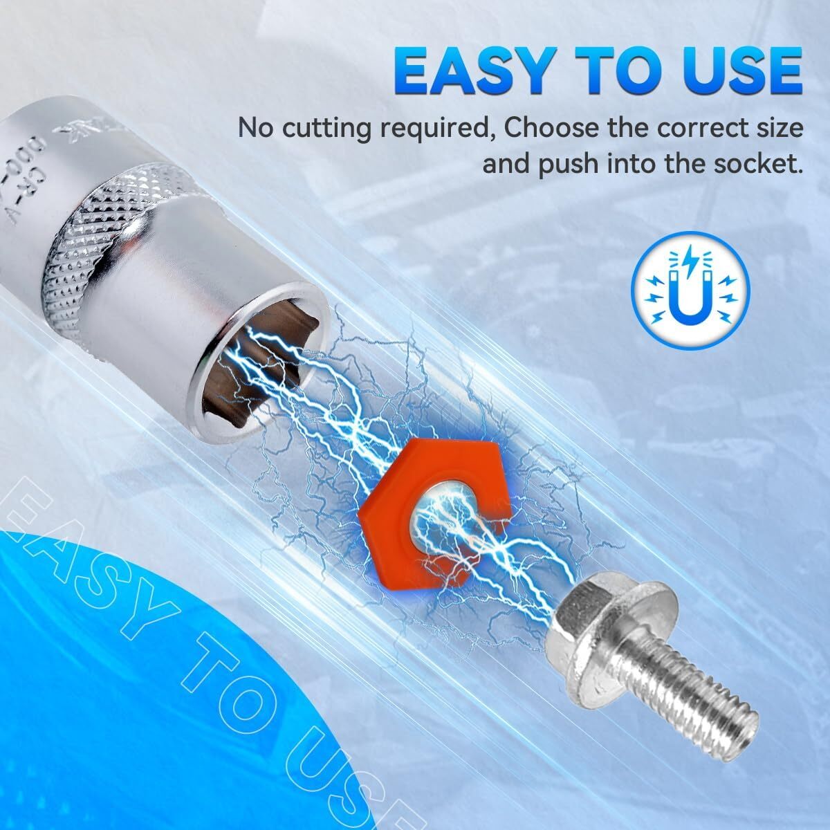 21PCS Magnetic Socket Inserts SAE and Metric 5/16″-7/8″ 8-19mm Universal Socket