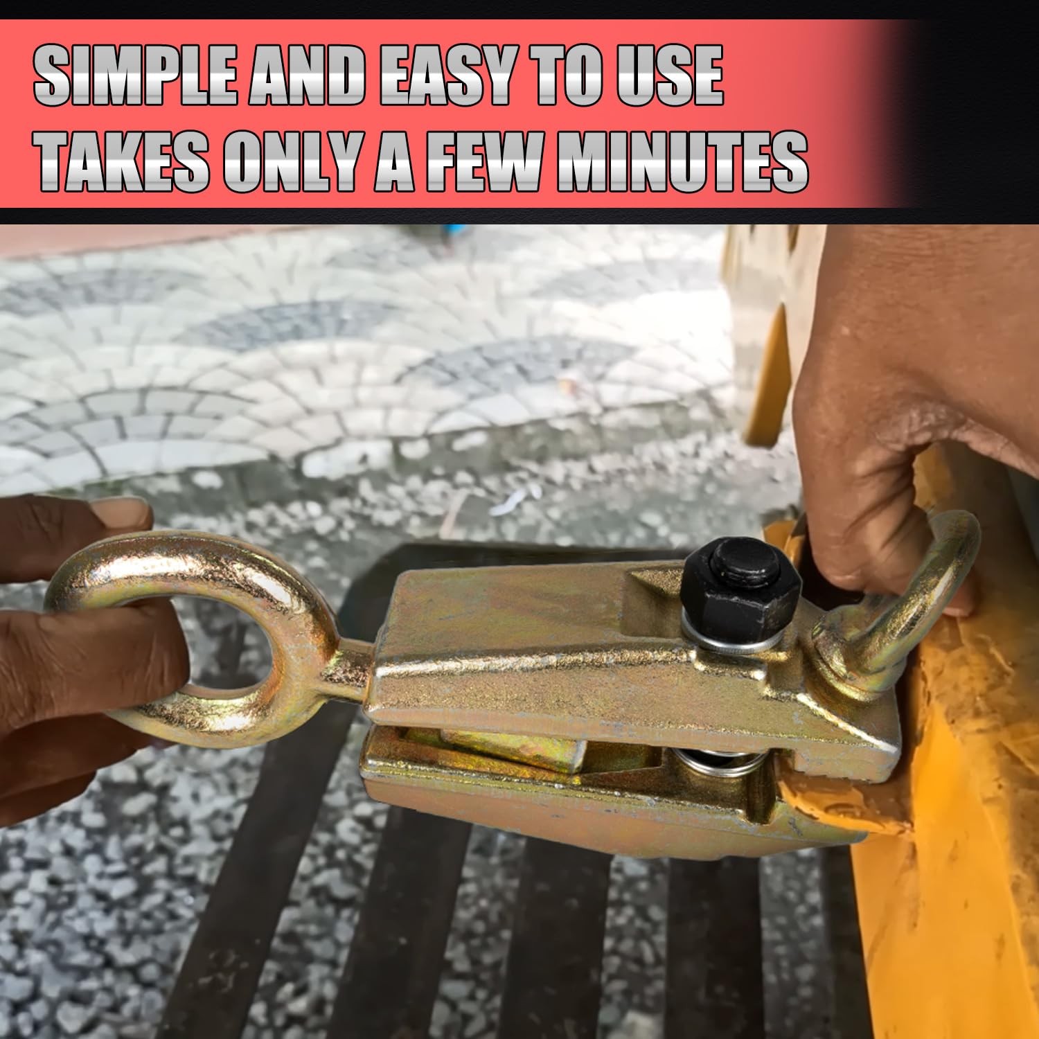 5 Ton Auto Body Pulling Clamp 2-Way Self-Tightening Frame Grips Heavy Duty