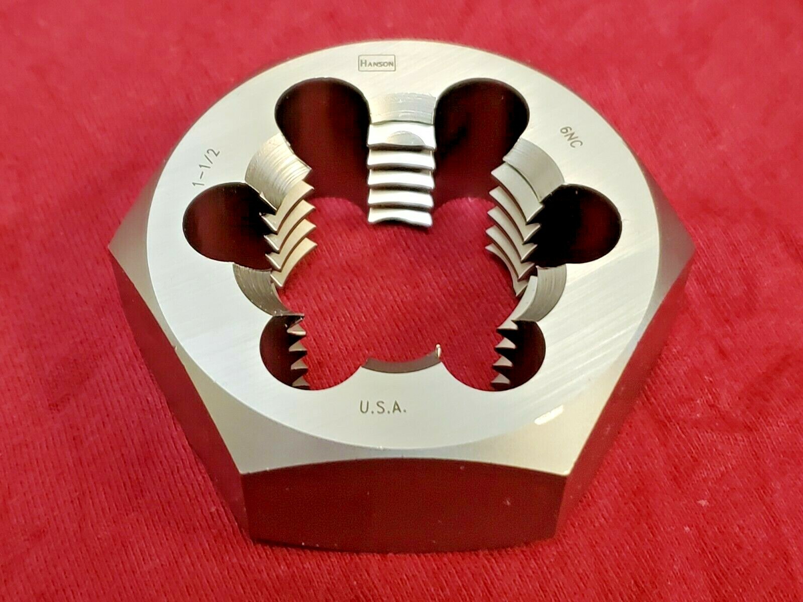 1-1/2-6 NC x 2.5″ Hex Irwin Hanson 7274 Rethread Die Carbon Steel RH