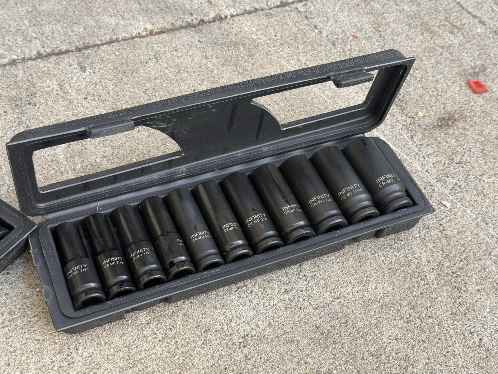 24pcs 1/2″ Dr. Deep Impact Socket Set SAE Metric Sockets 6pt.